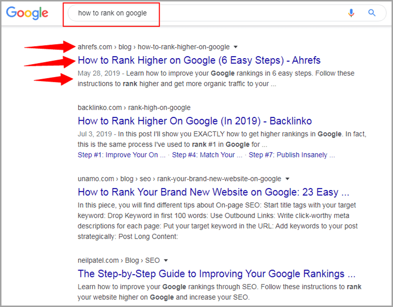 SEO λέξεων-κλειδιών how to rank on google
