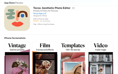 Tezza app για Instagram Ιστορίες